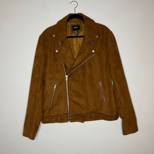 Forever 21 Brown Suede Moto Jacket
